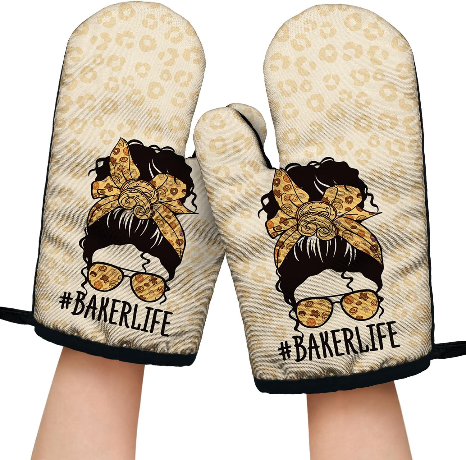 Kitchen And Baking Life - Baker Life Funny Oven Mitts with