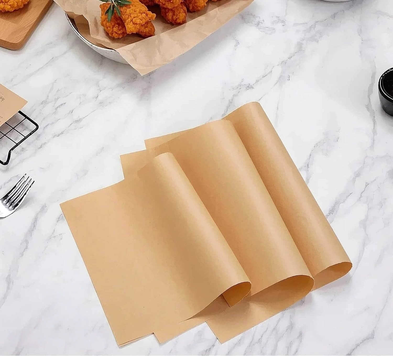 Kitchen Baking Sheets - Bulk Disposable Unbleached Baking Parchment Sheets