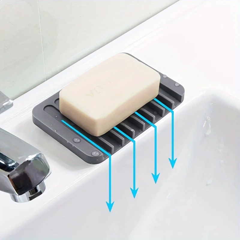 Kitchen Baking Tray Organizer - New 1PC Silicone Draining Soap Box