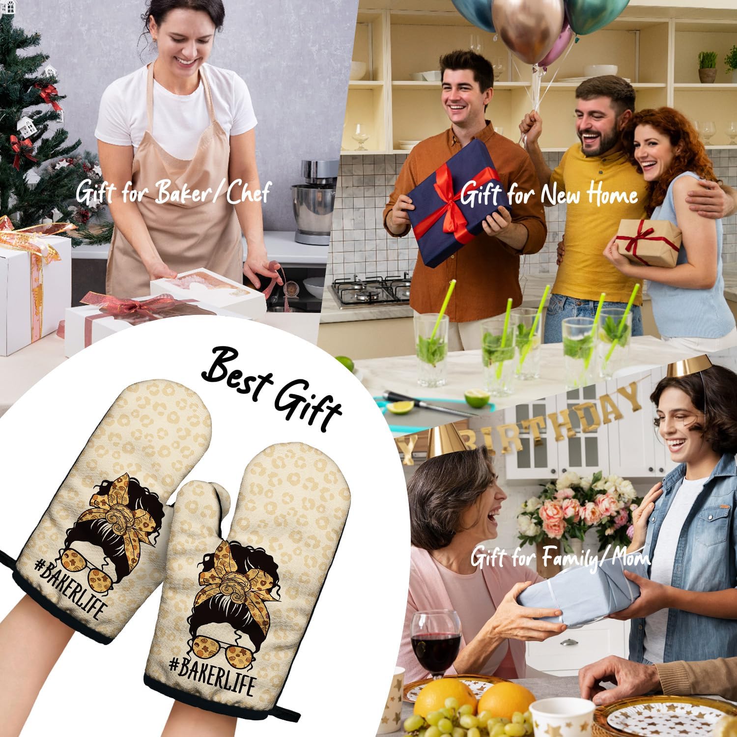 Baker Life Funny Oven Mitts wi - Kitchen And Baking Life ulasan dan harga