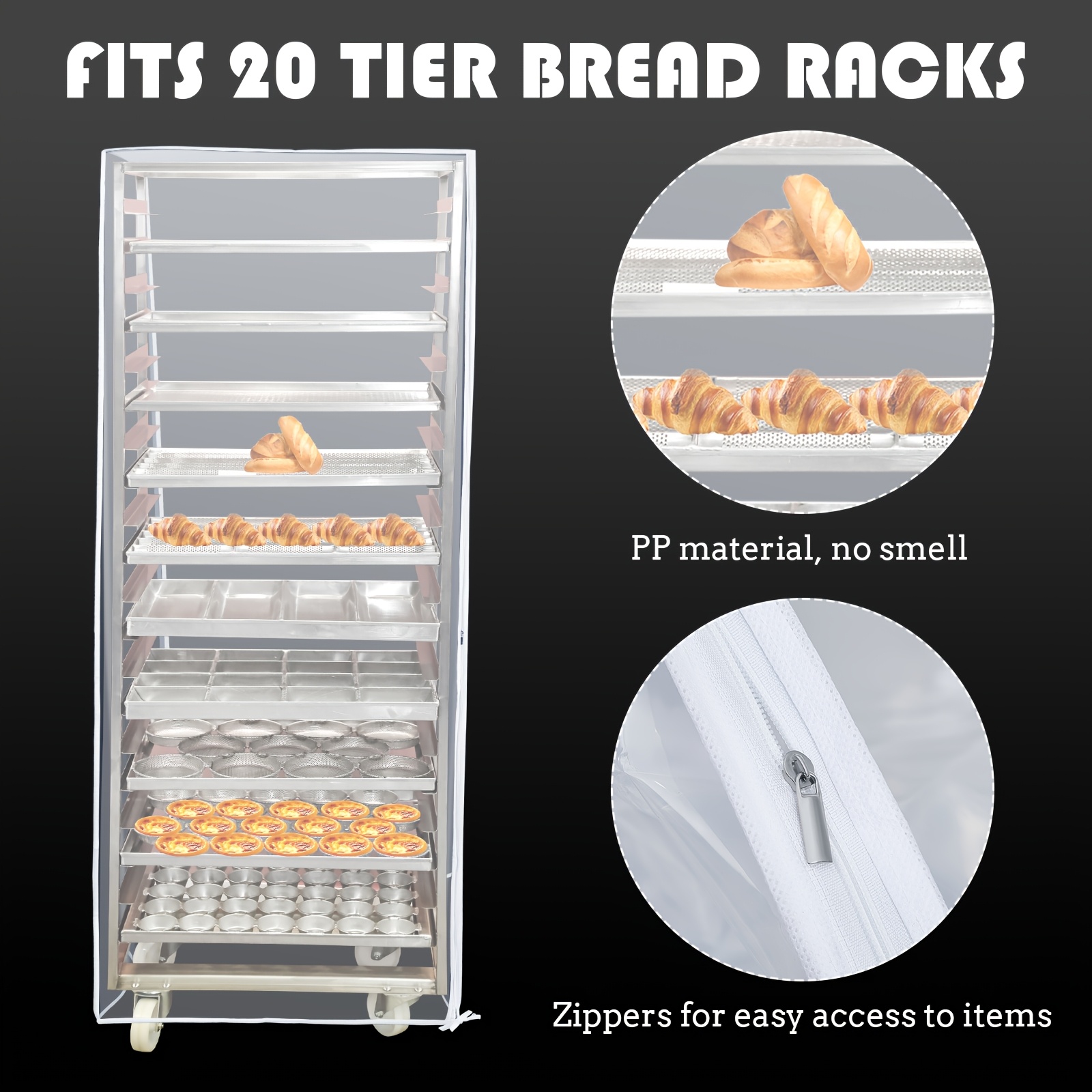 2-Pack Transparent Bun Pan Rac - Kitchen Baking Pan Storage ulasan dan harga