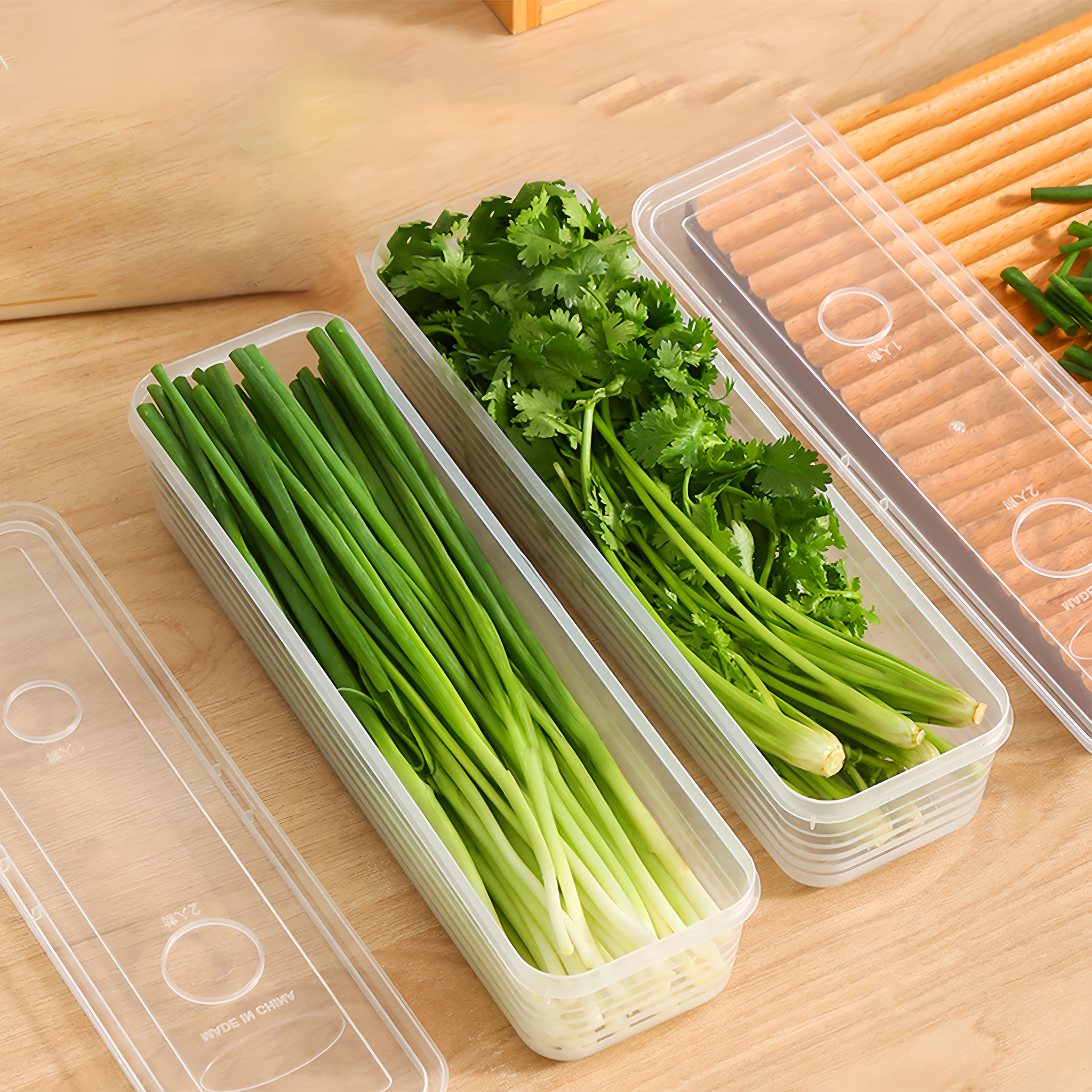 2/4/6pcs Food Vegetable Storag - Kitchen Baking Tray Organizer ulasan dan harga