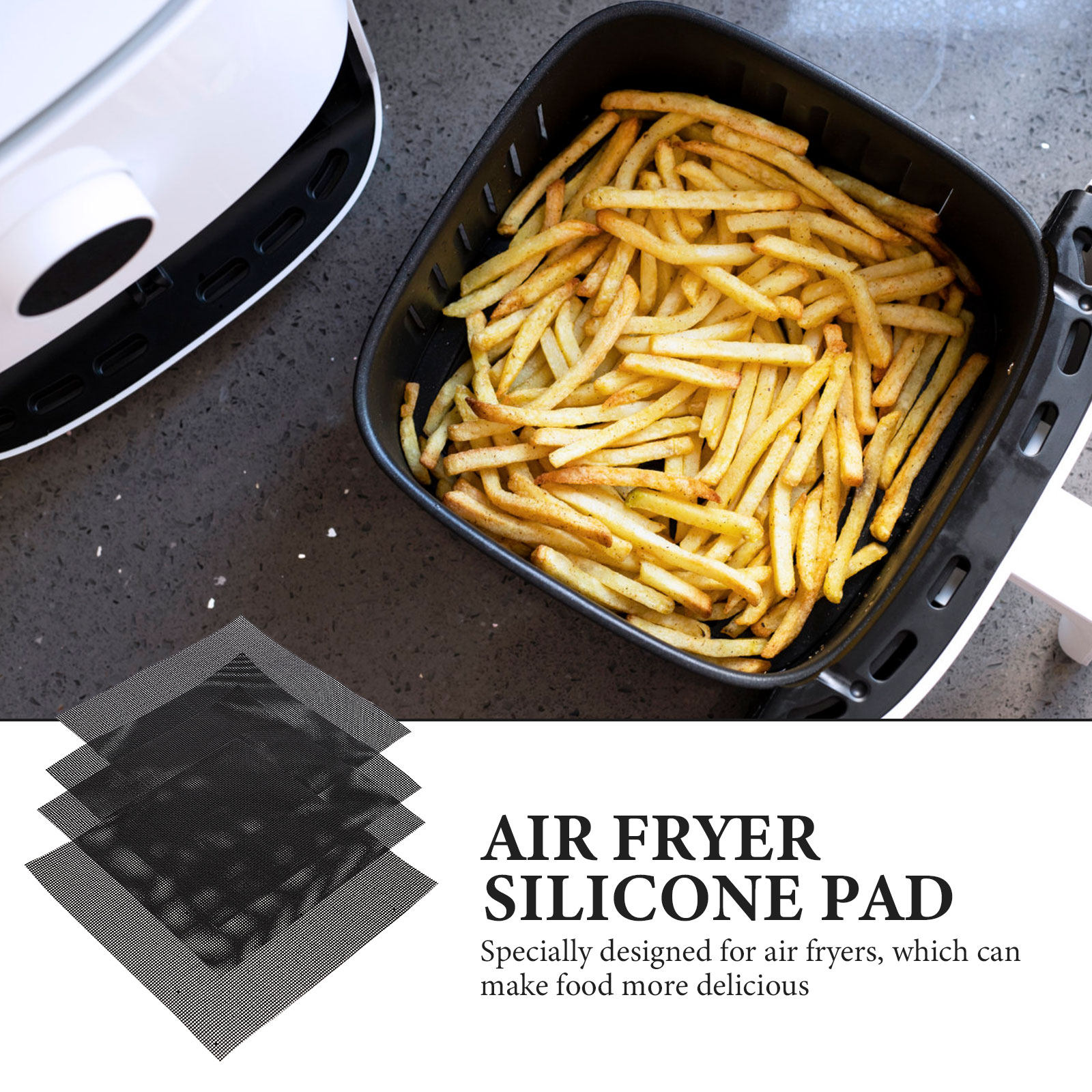 4Pcs Air Fryer Pads Non Stick  - Kitchen Accessories For Baking ulasan dan harga