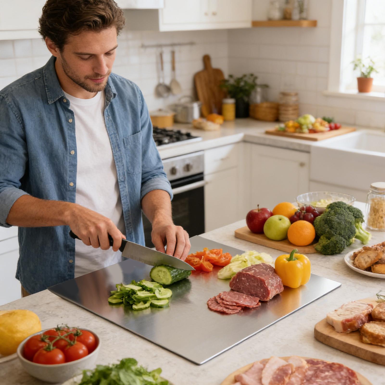 Stainless Steel Cutting Board  - Kitchen Tools For Baking ulasan dan harga