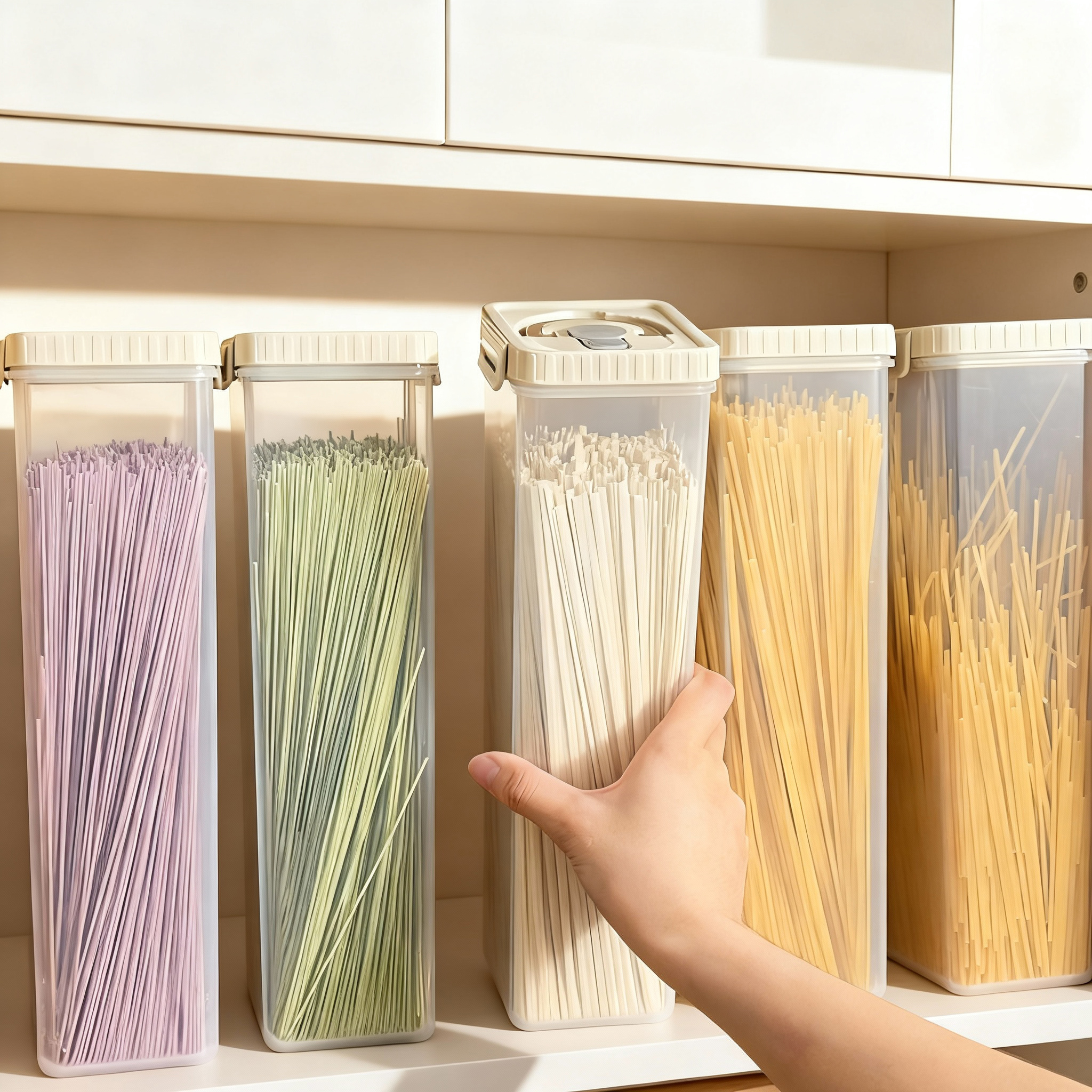 Noodles Sealed Storage Box Wit - Kitchen Baking Tray Organizer ulasan dan harga