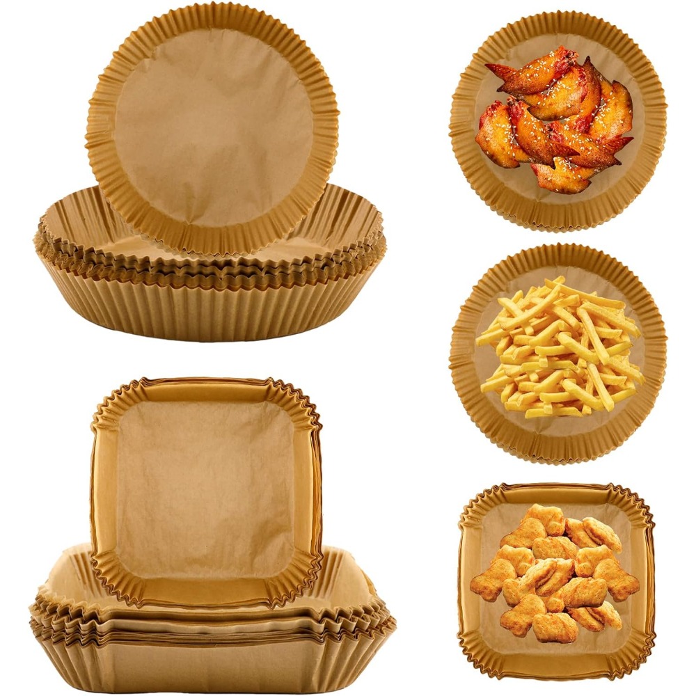50/100pcs Air Fryer Disposable - Kitchen Baking Sheets ulasan dan harga