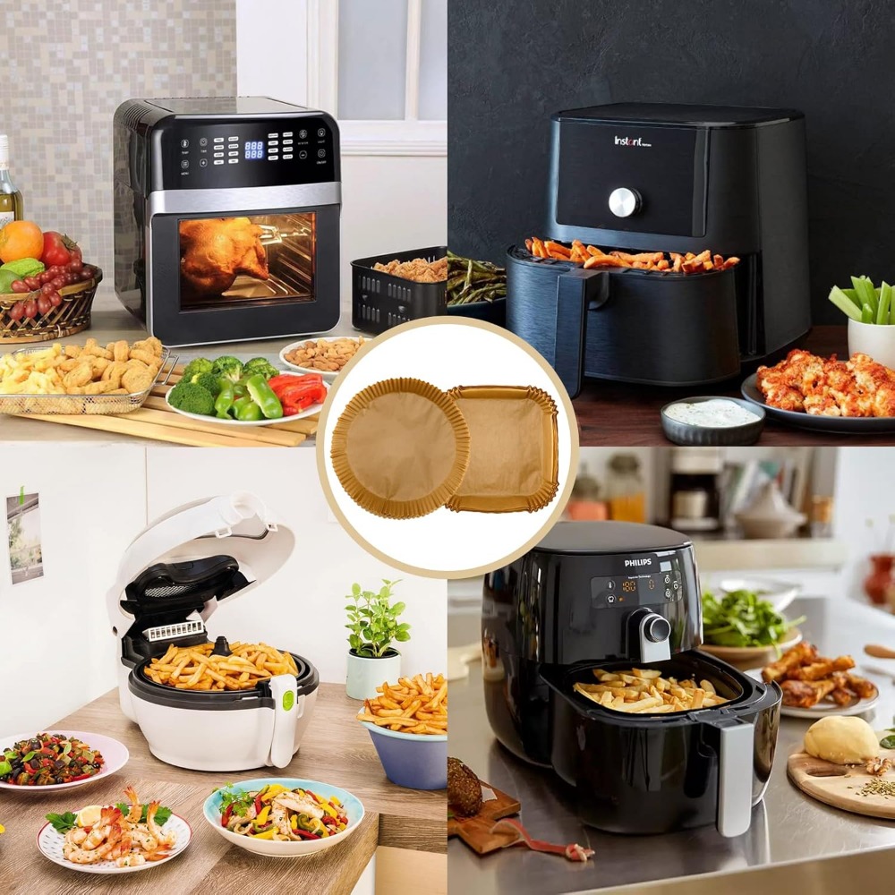 50/100pcs Air Fryer Disposable - Kitchen Baking Sheets ulasan dan harga