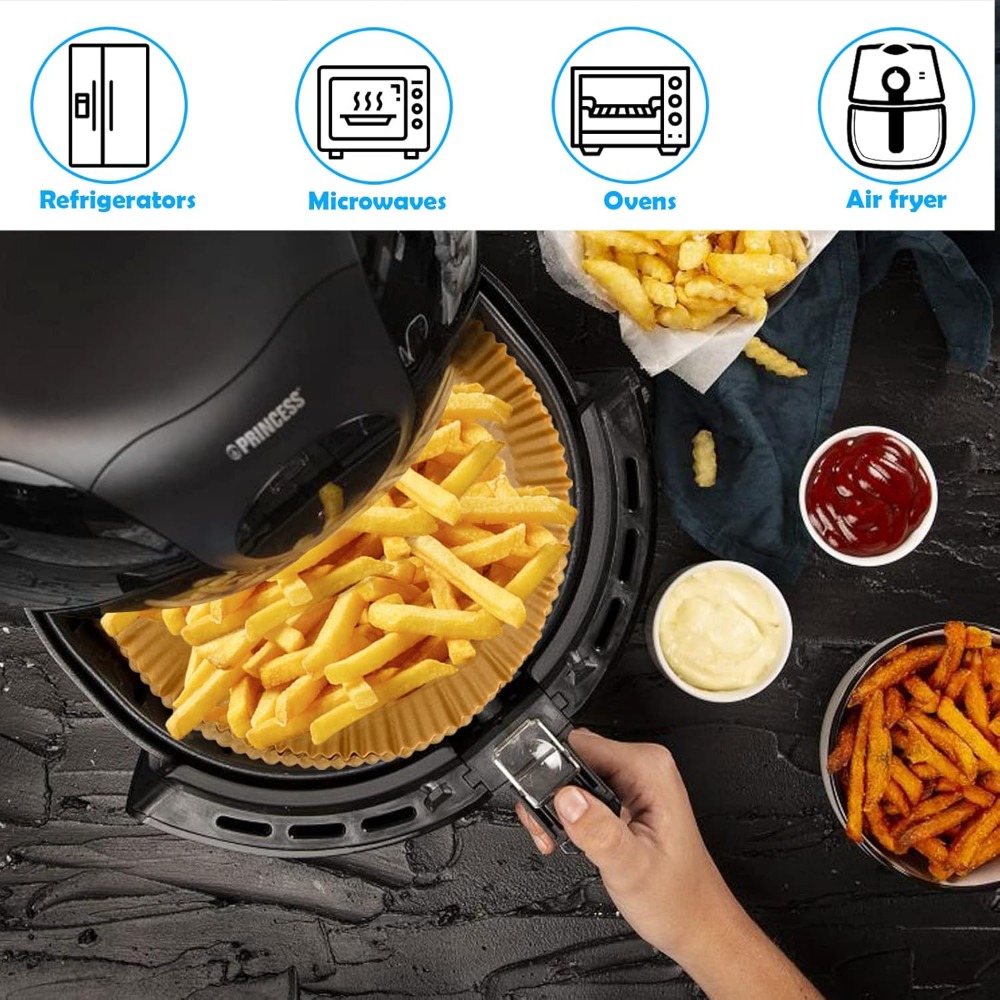 50/100pcs Air Fryer Disposable - Kitchen Baking Sheets ulasan dan harga