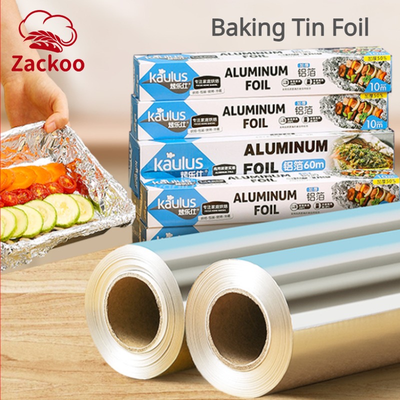 Zackoo 10/20/40M Aluminium Foi - Kitchen Baking Sheets ulasan dan harga
