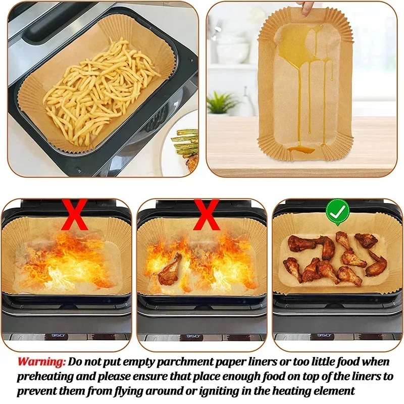 Disposable Air Fryer Paper Non - Kitchen Baking Sheets ulasan dan harga