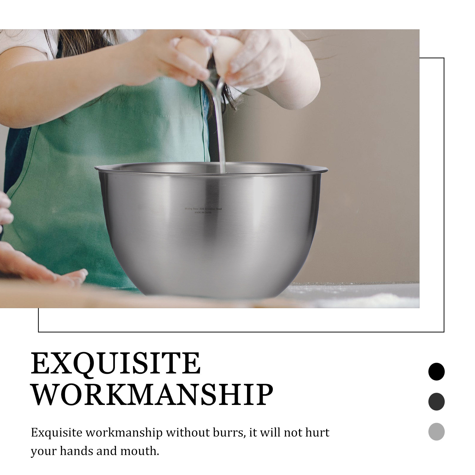 Stainless Steel Mixing Bowl De - Kitchen Baking Pan Storage ulasan dan harga