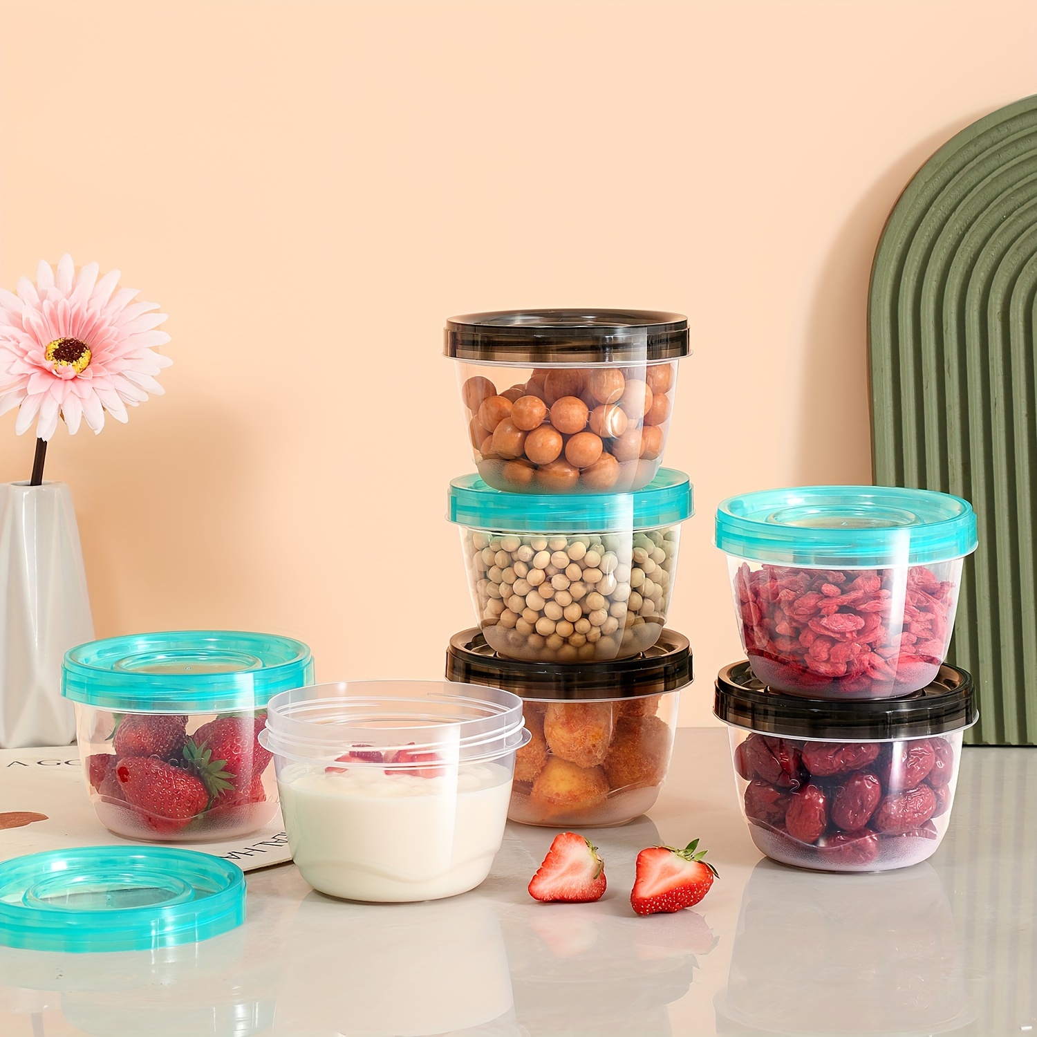 2 Transparent Sealed Food Stor - Kitchen Baking Tray Organizer ulasan dan harga