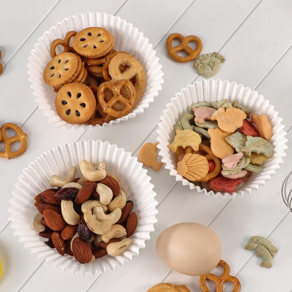 200pcsWhite Cupcake Liners Non - Kitchen Baking Sheets ulasan dan harga