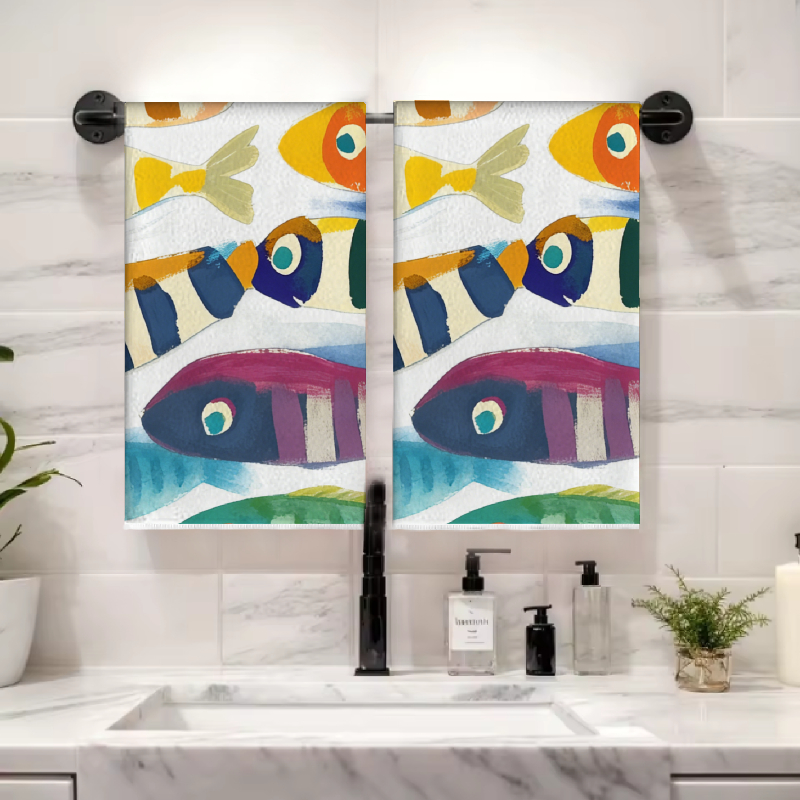 2Pcs, Watercolor Striped Fish  - Kitchen And Baking Life ulasan dan harga