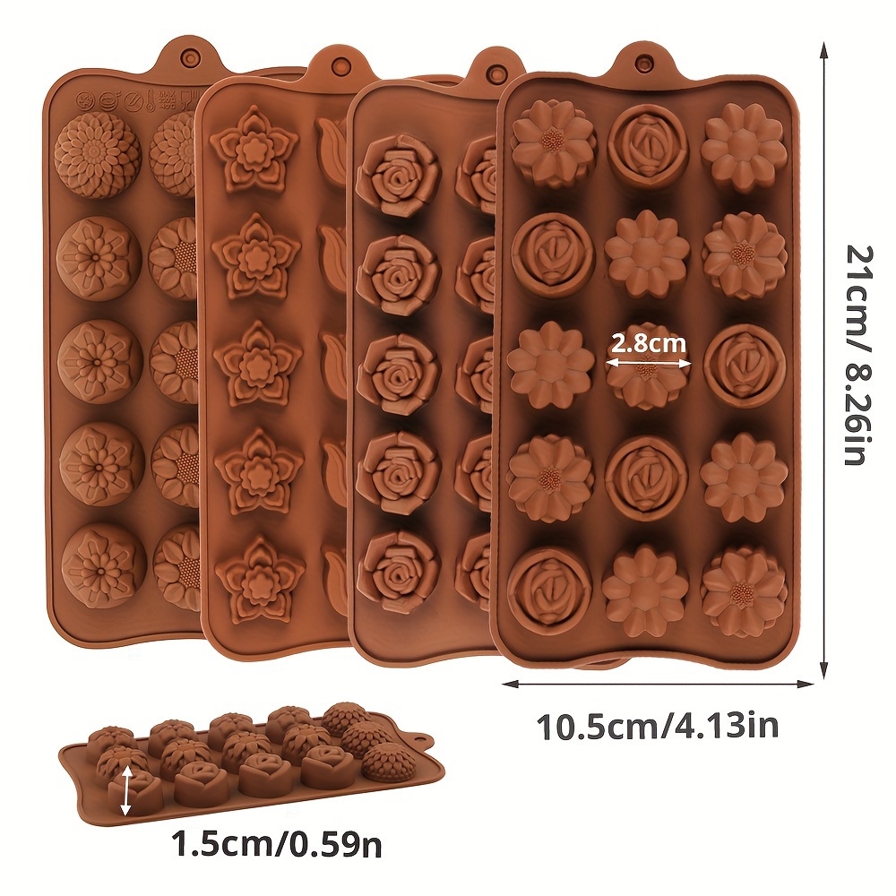 4 Flower-Shaped Chocolate Cand - Kitchen Accessories For Baking ulasan dan harga