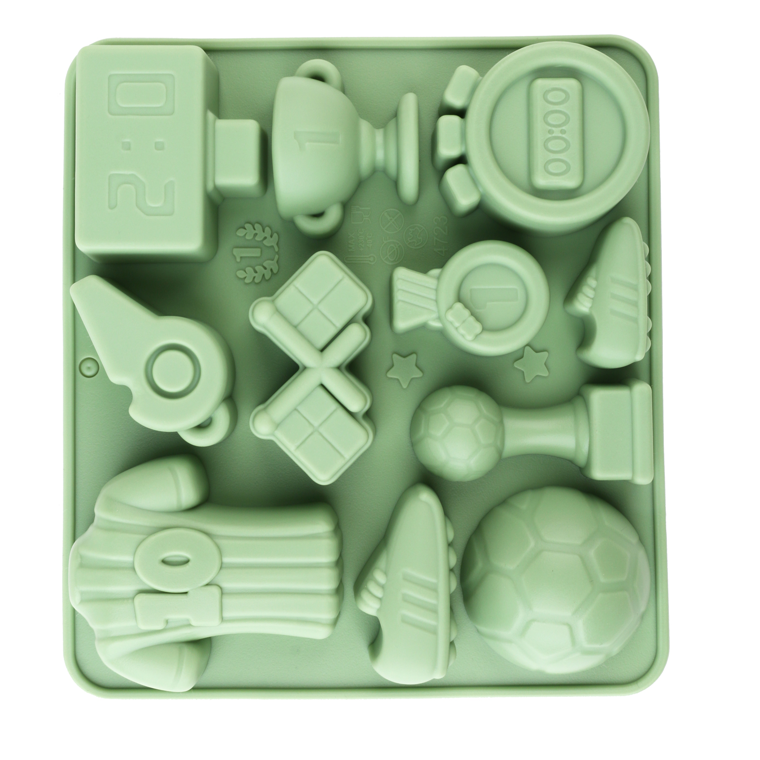 1 Green Football-Themed Silico - Kitchen Accessories For Baking ulasan dan harga