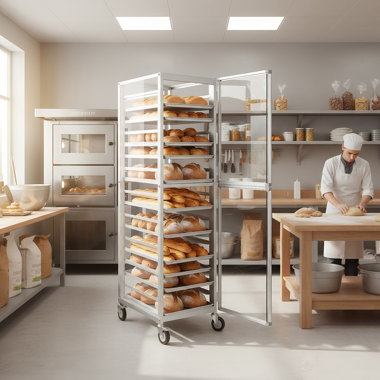 18 Tiers Baking Tray Rack with - Kitchen Baking Cart ulasan dan harga