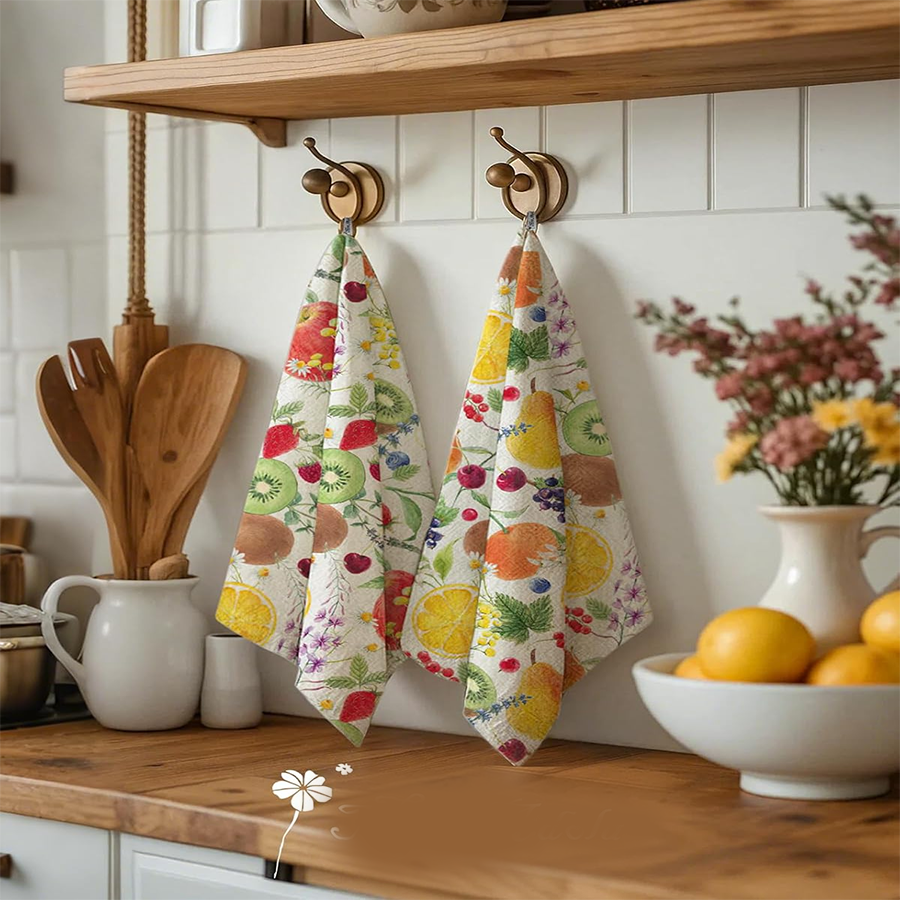 2Pcs, Fruit Party Kitchen Towe - Kitchen And Baking Life ulasan dan harga