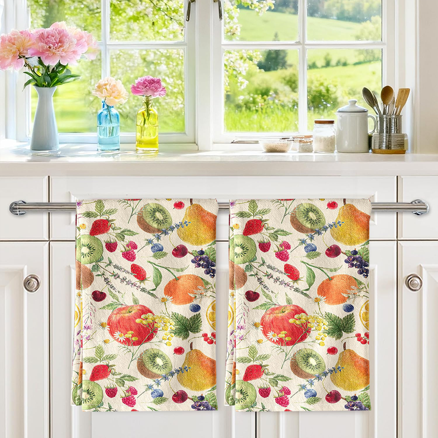 2Pcs, Fruit Party Kitchen Towe - Kitchen And Baking Life ulasan dan harga