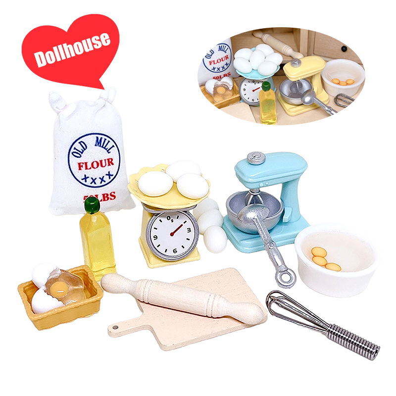 1Set 1:12 Dollhouse Miniature  - Kitchen Tools For Baking ulasan dan harga