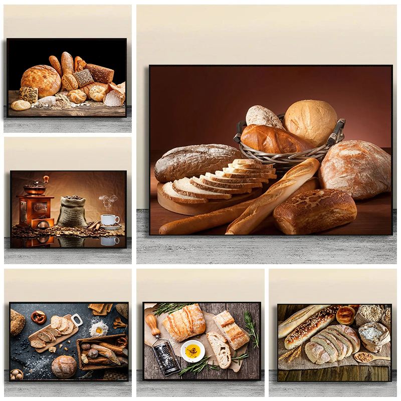 Bread Poster Food Baguette Who - Kitchen Bakery ulasan dan harga
