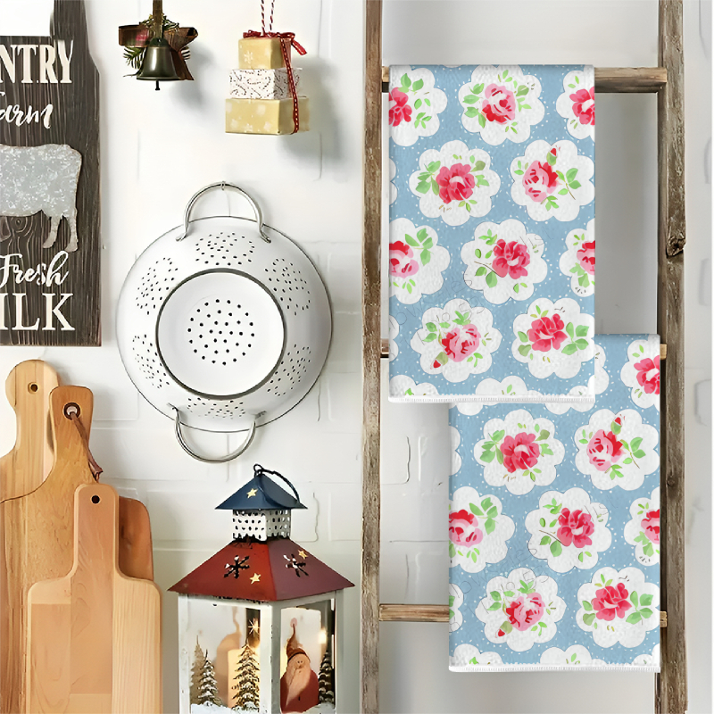 2Pcs, Blue Background with Pin - Kitchen And Baking Life ulasan dan harga