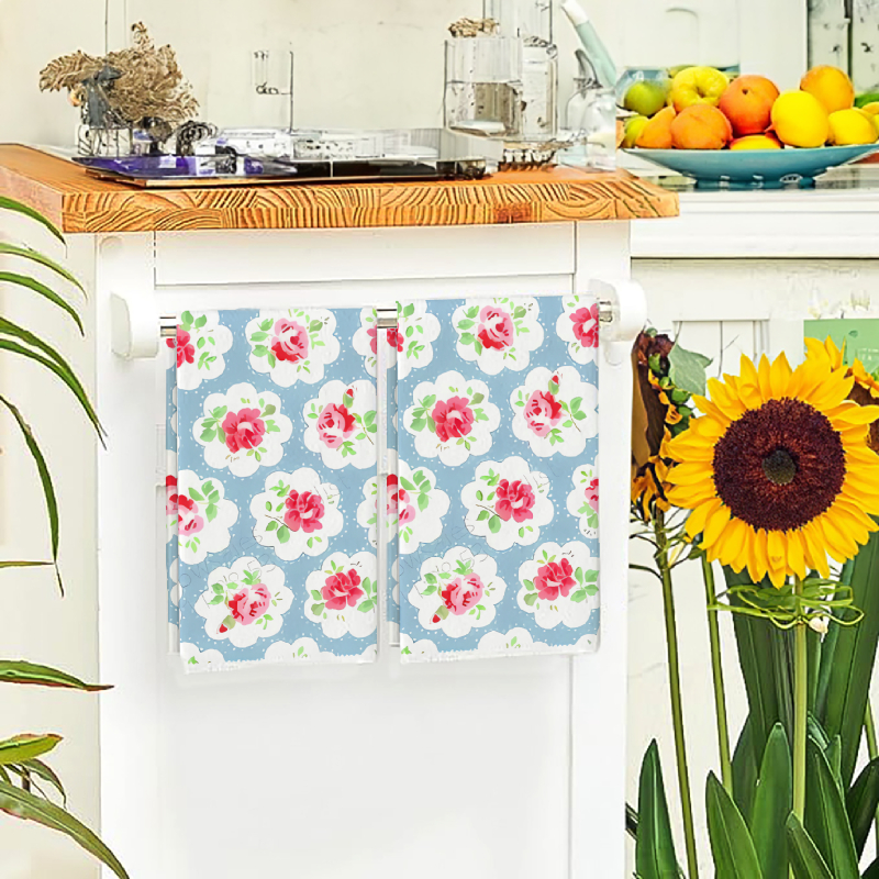 2Pcs, Blue Background with Pin - Kitchen And Baking Life ulasan dan harga