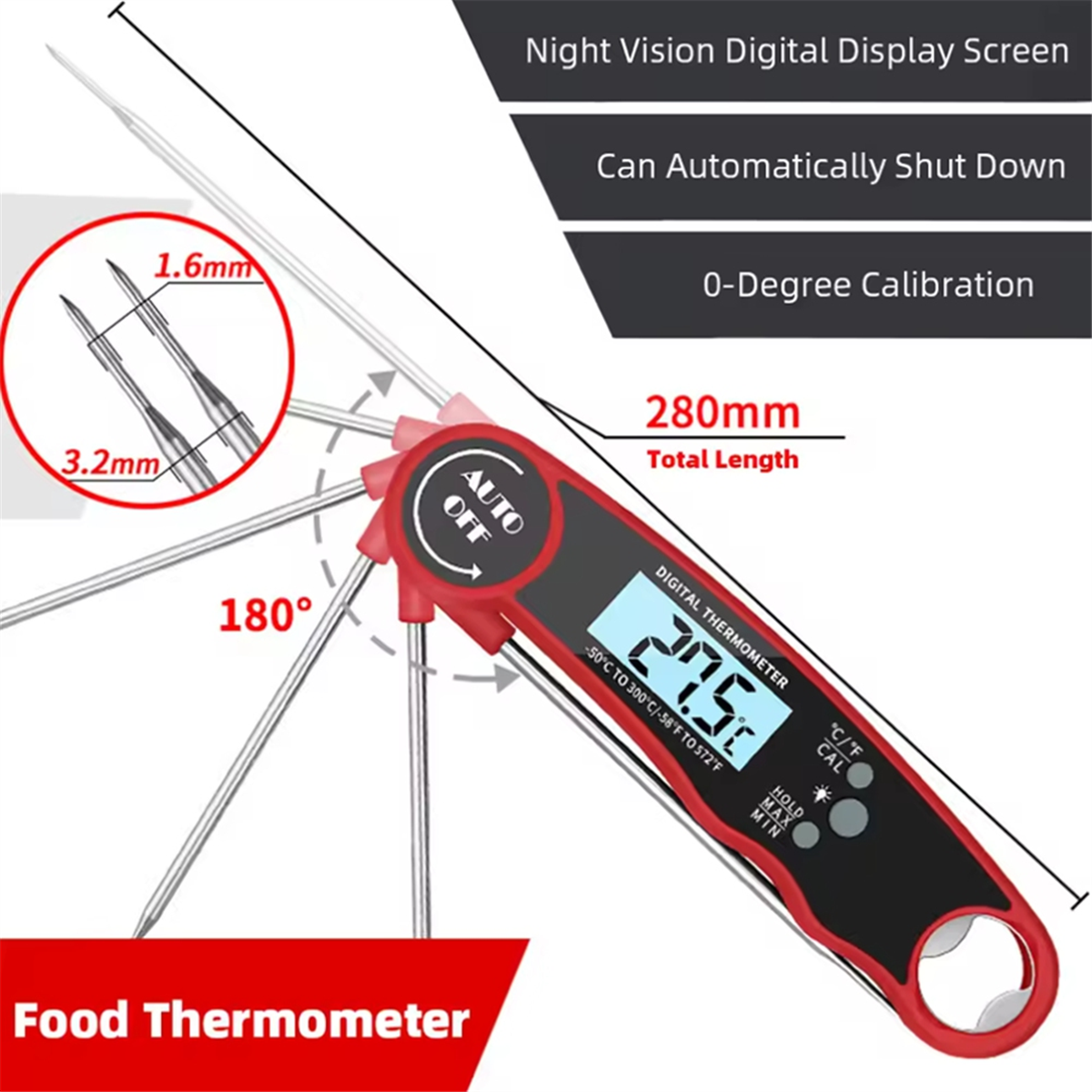 A002 Food Thermometer Kitchen  - Kitchen For Baking ulasan dan harga