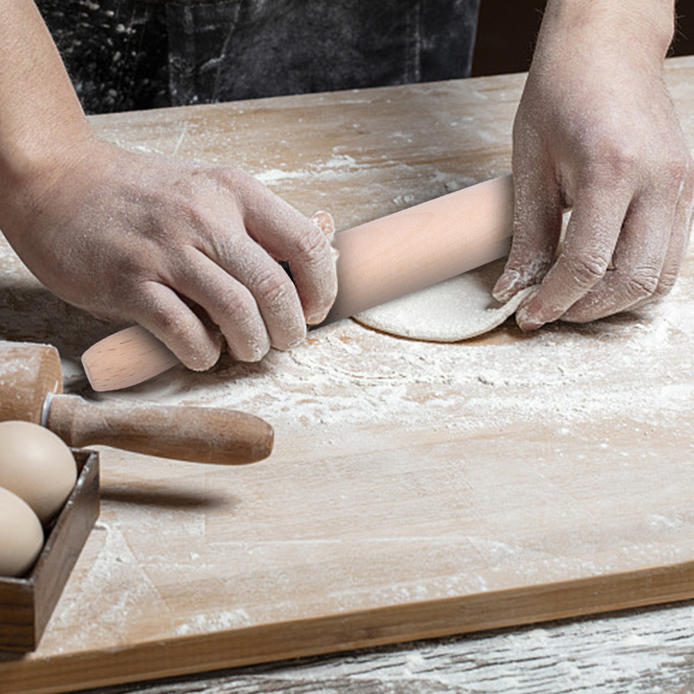 1Pcs Wooden Rolling Pin Househ - Kitchen Roll Baking ulasan dan harga