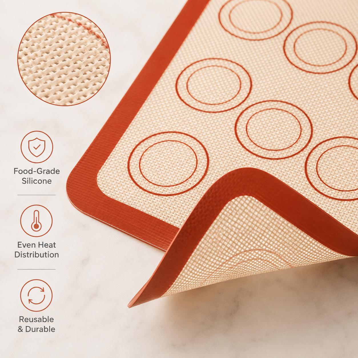 Non Stick Silicone Baking Mat  - Kitchen Roll Baking ulasan dan harga