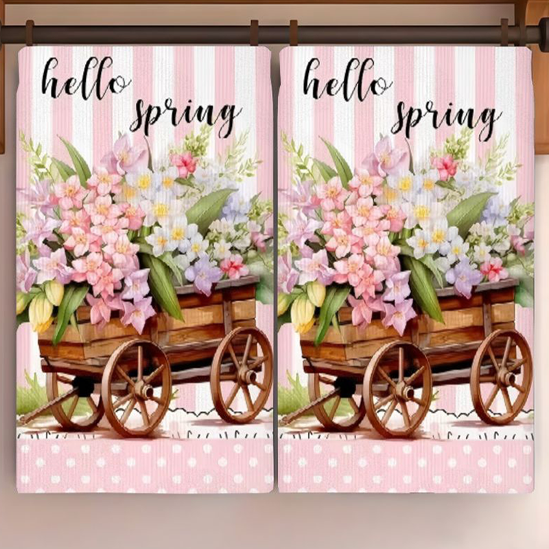 2Pcs, Spring Flower Cart Kitch - Kitchen Baking Cart ulasan dan harga
