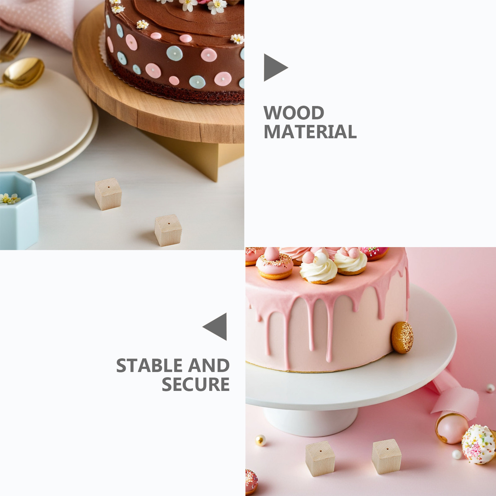 12Pcs Wooden Flower Nail Base  - Kitchen Bakery ulasan dan harga