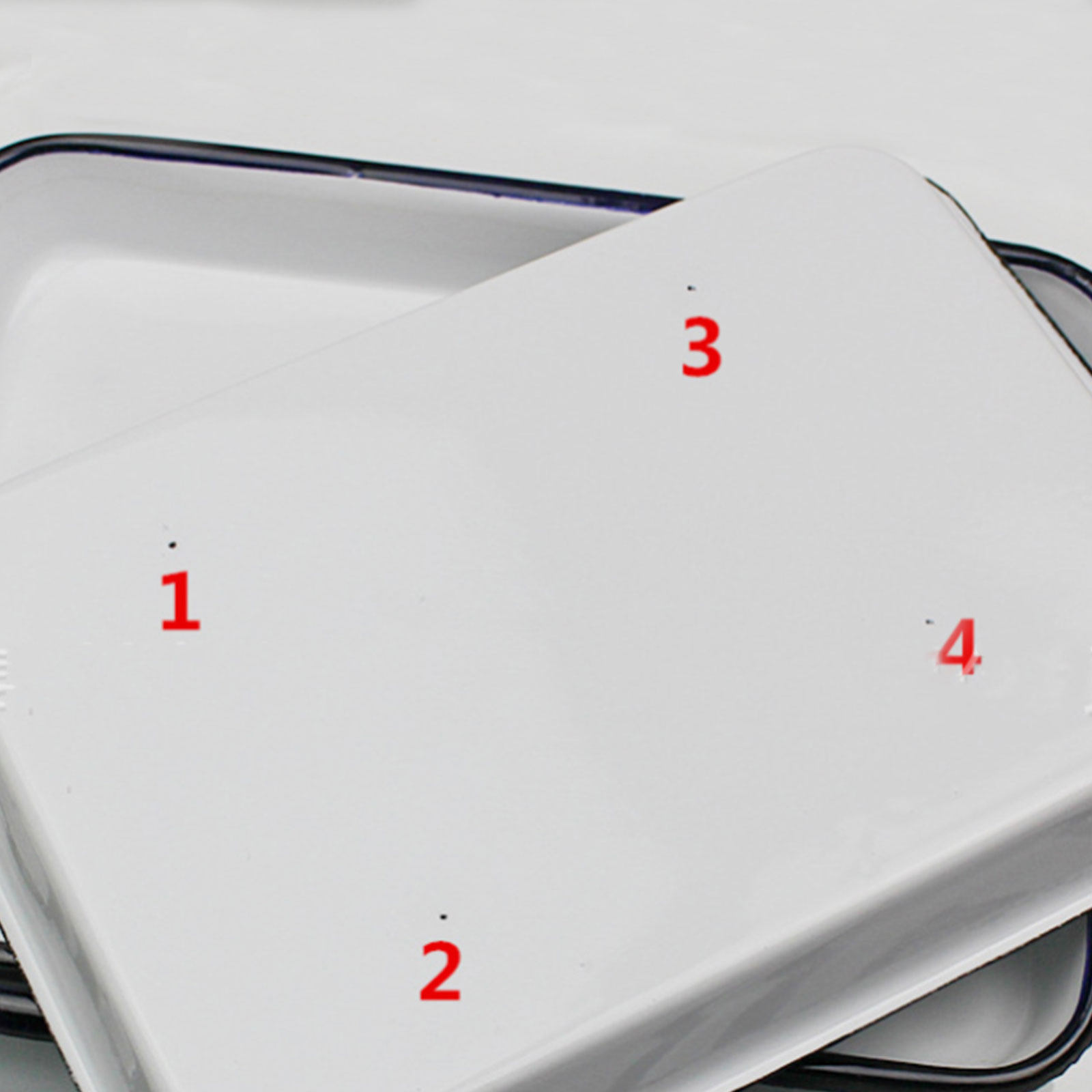 Thickened Enamel Storage Plate - Kitchen Baking Pan Storage ulasan dan harga