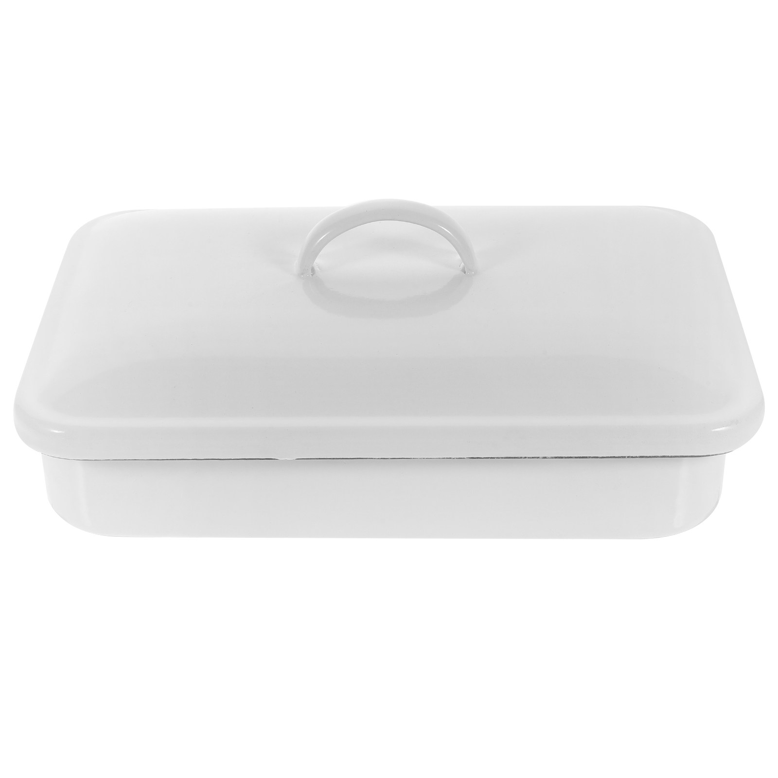 Thickened Enamel Storage Plate - Kitchen Baking Pan Storage ulasan dan harga