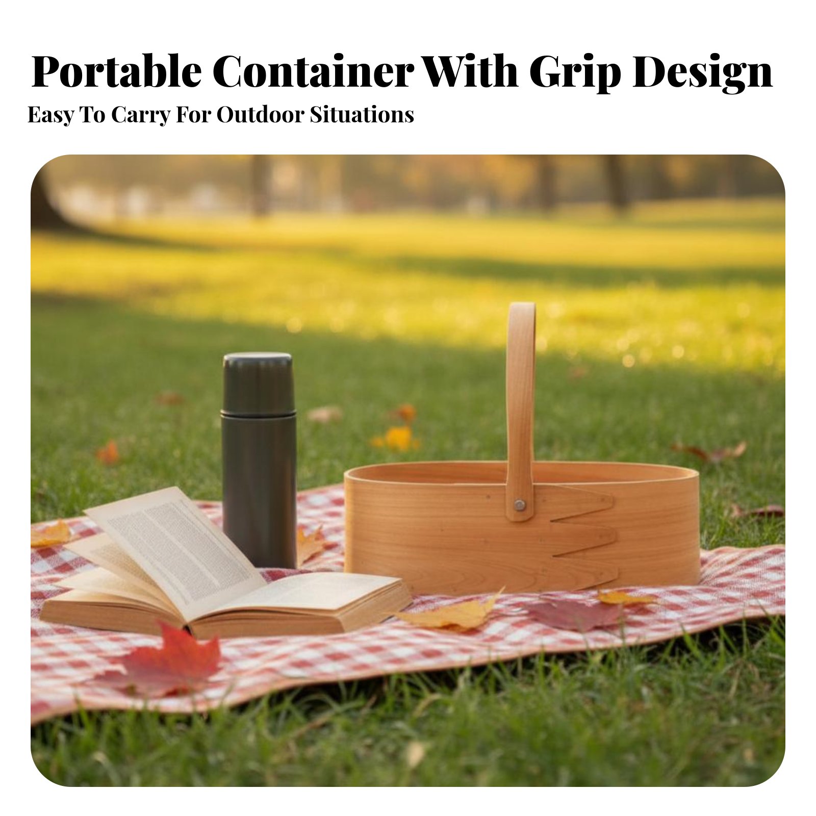 Handled Wood Chip Container Ja - Kitchen Tools For Baking ulasan dan harga